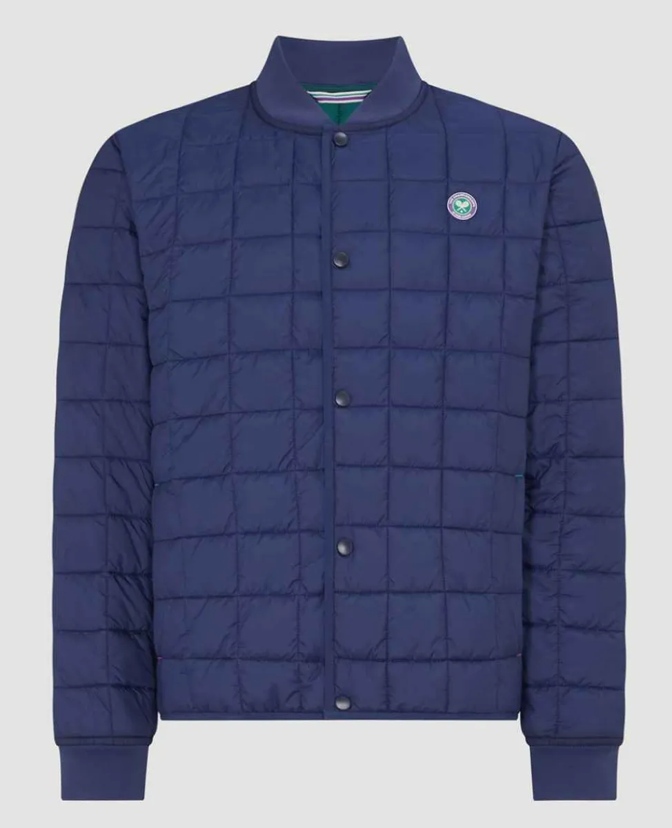 Wimbledon Sport*Mens Quilted Jacket - Navy