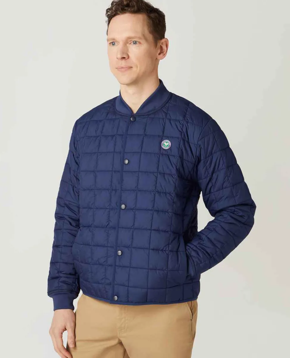 Wimbledon Sport*Mens Quilted Jacket - Navy