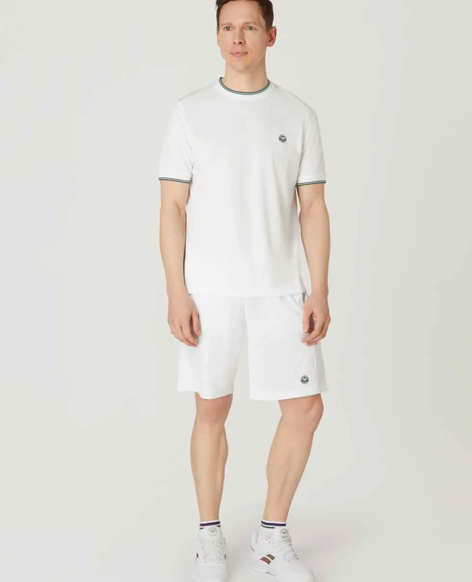 Wimbledon Sport*Mens Square Performance T-Shirt - White