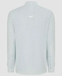 Wimbledon Tops & T-Shirts*Mens Stripe Shirt - Green
