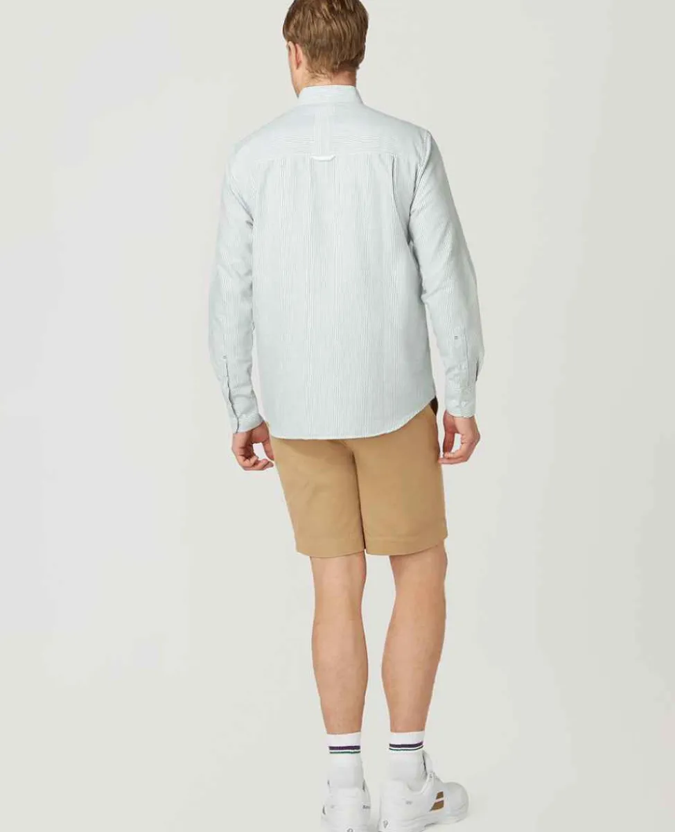 Wimbledon Tops & T-Shirts*Mens Stripe Shirt - Green