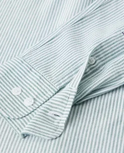 Wimbledon Tops & T-Shirts*Mens Stripe Shirt - Green