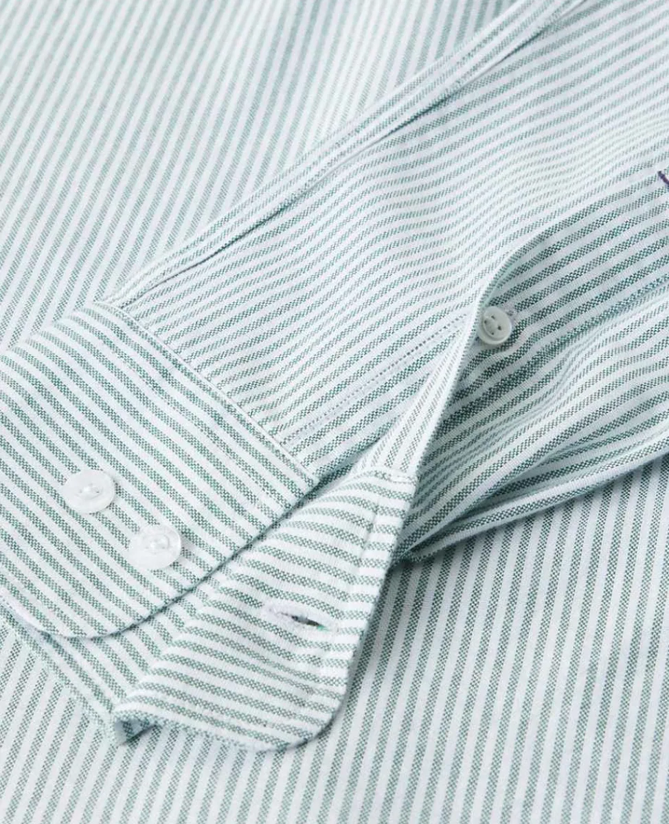 Wimbledon Tops & T-Shirts*Mens Stripe Shirt - Green