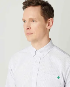 Wimbledon Tops & T-Shirts*Mens Stripe Shirt - Lilac