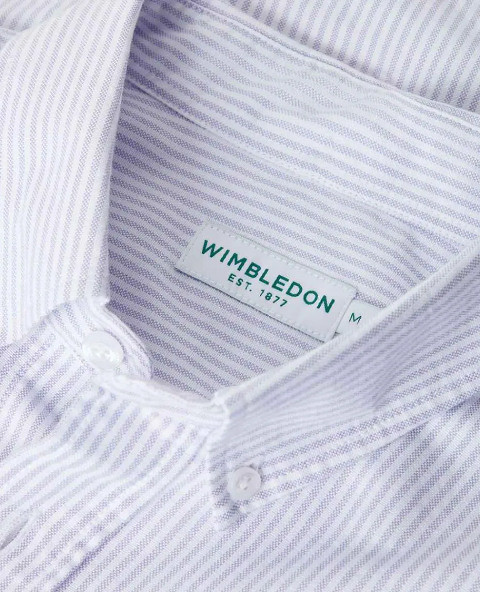 Wimbledon Tops & T-Shirts*Mens Stripe Shirt - Lilac
