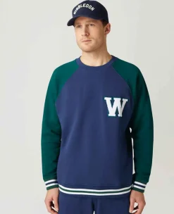 Wimbledon Sweatshirts*Mens Varsity Sweatshirt - Navy