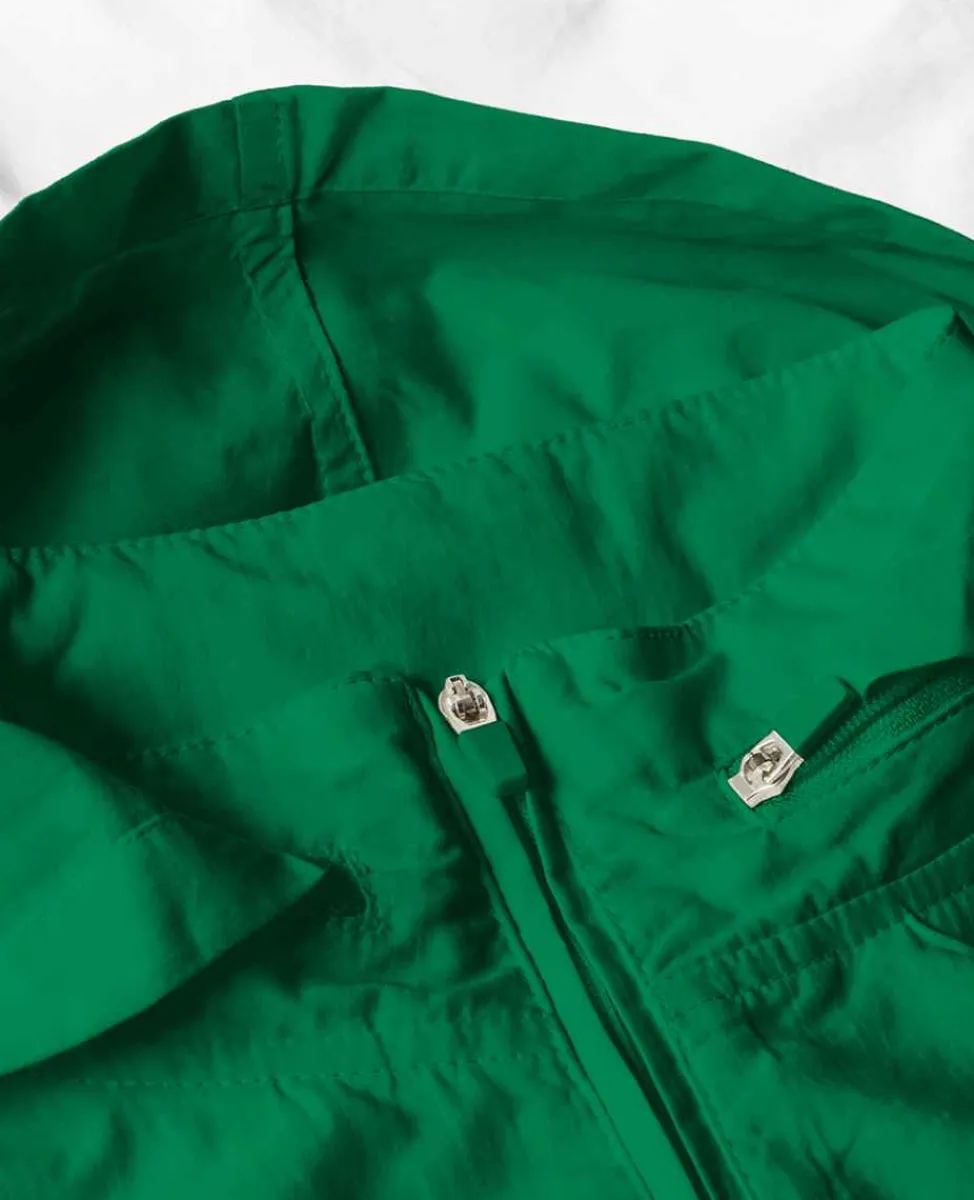 Wimbledon Sport*Mens Windbreaker Jacket - Green & White