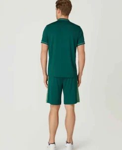 Wimbledon Sport*Mens Zip Neck Polo - Green