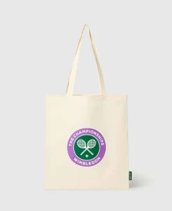 Wimbledon Shoppers*Organic Cotton Shopper Tote With Championships Logo - Natural