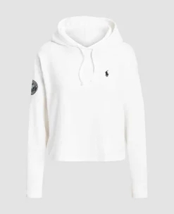 Ralph Lauren Polo Ralph Lauren*Polo Cropped Mesh Hooded Tee - White