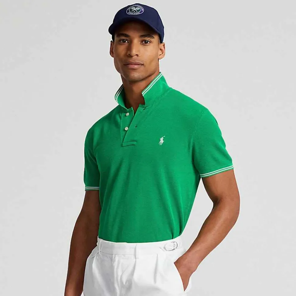 Ralph Lauren Polo Ralph Lauren*Polo Men's Cotton Polo-Collar Sweater - Green