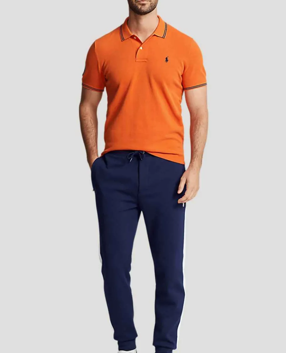 Ralph Lauren Polo Ralph Lauren*Polo Men's Cotton Polo-Collar Sweater - Orange