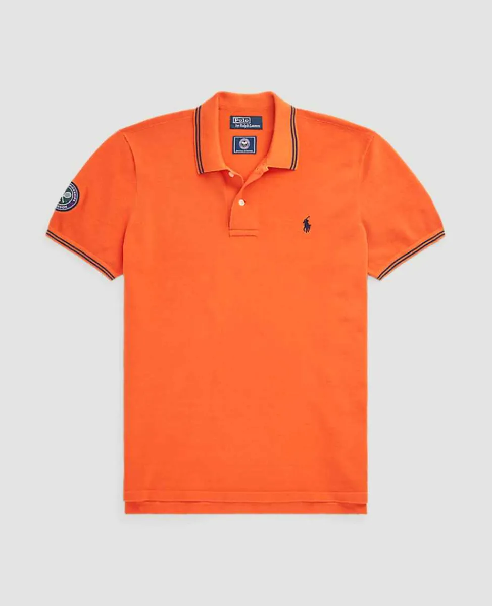 Ralph Lauren Polo Ralph Lauren*Polo Men's Cotton Polo-Collar Sweater - Orange