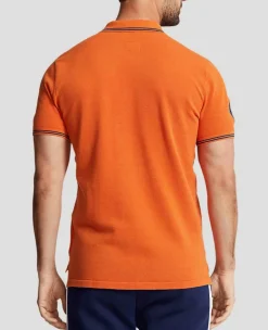 Ralph Lauren Polo Ralph Lauren*Polo Men's Cotton Polo-Collar Sweater - Orange