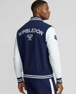 Ralph Lauren Outerwear*Polo Men's Double-Knit Baseball Jacket - Navy