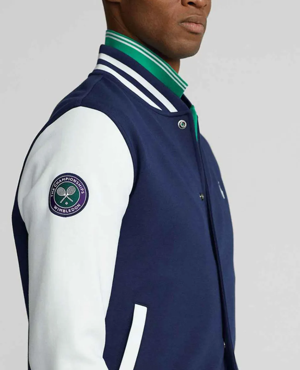 Ralph Lauren Outerwear*Polo Men's Double-Knit Baseball Jacket - Navy