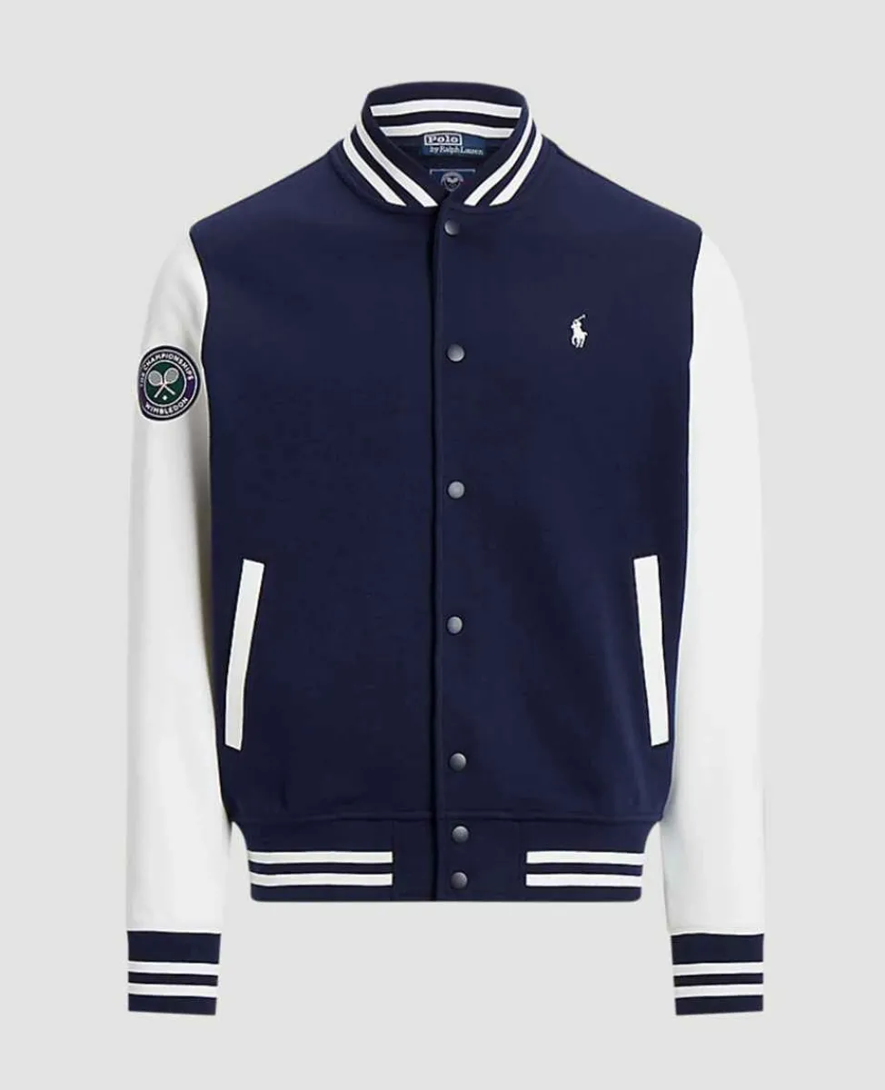Ralph Lauren Outerwear*Polo Men's Double-Knit Baseball Jacket - Navy