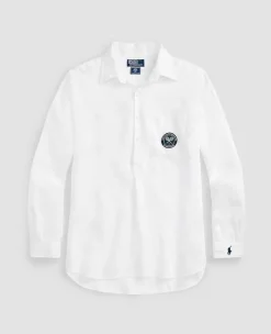 Ralph Lauren Polo Ralph Lauren*Polo Men's Linen Popover Shirt - White