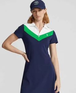 Ralph Lauren Polo Ralph Lauren*Polo Women's Chevron Pique Polo Dress - Multi