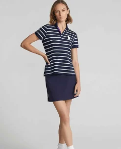 Ralph Lauren Polo Ralph Lauren*Polo Women's Ball Girl Striped Polo Shirt - Navy