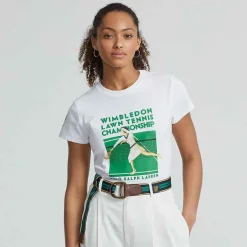Ralph Lauren Polo Ralph Lauren*Polo Women's Graphic Jersey Tee - Tennis Player
