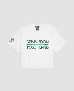 Ralph Lauren Polo Ralph Lauren*Polo Women's Cropped Graphic Jersey Tee - White