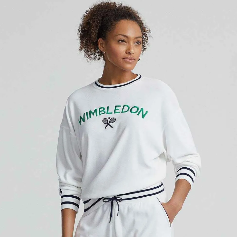 Ralph Lauren Polo Ralph Lauren*Polo Women's Embroidered Terry Sweatshirt - White