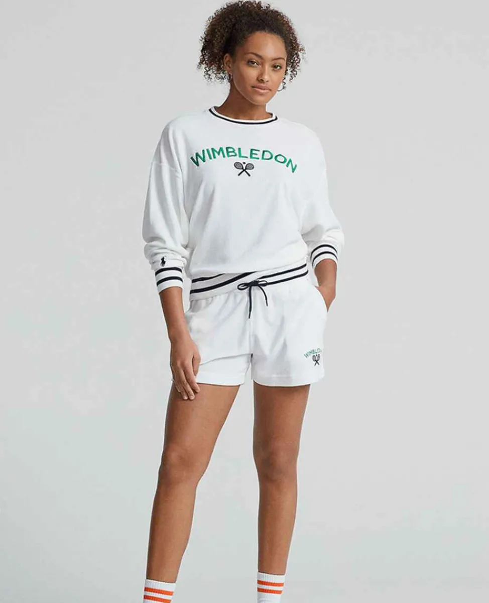 Ralph Lauren Polo Ralph Lauren*Polo Women's Embroidered Terry Sweatshirt - White