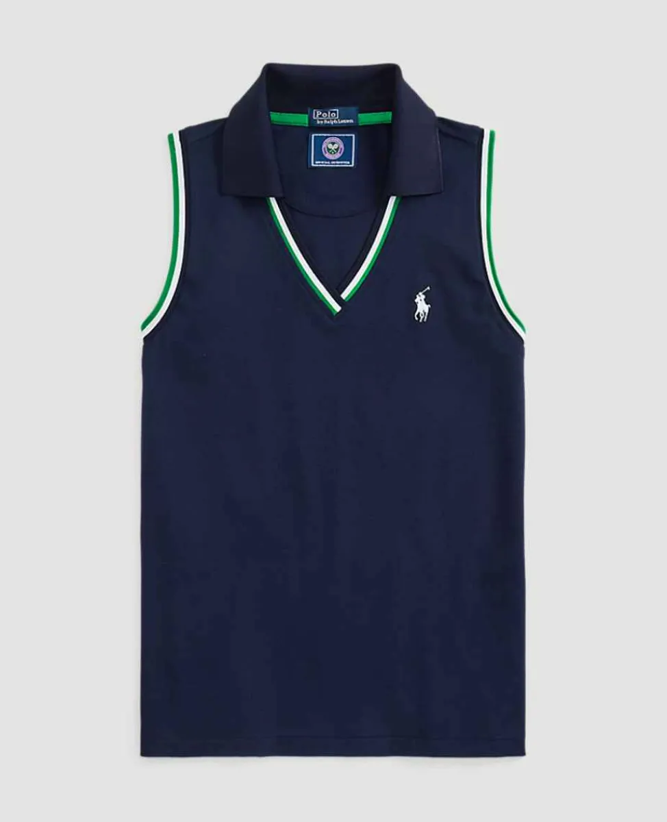 Ralph Lauren Polo Ralph Lauren*Polo Women's Cricket Pique Polo Shirt - Navy
