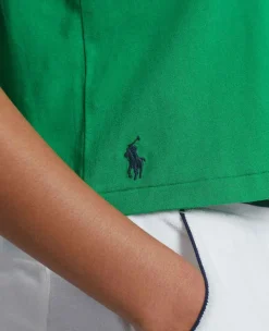 Ralph Lauren Polo Ralph Lauren*Polo Women's Cropped Graphic Jersey Tee - Green