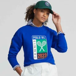 Ralph Lauren Polo Ralph Lauren*Polo Women's Graphic Fleece Sweatshirt - Blue