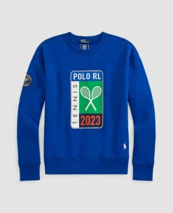 Ralph Lauren Polo Ralph Lauren*Polo Women's Graphic Fleece Sweatshirt - Blue