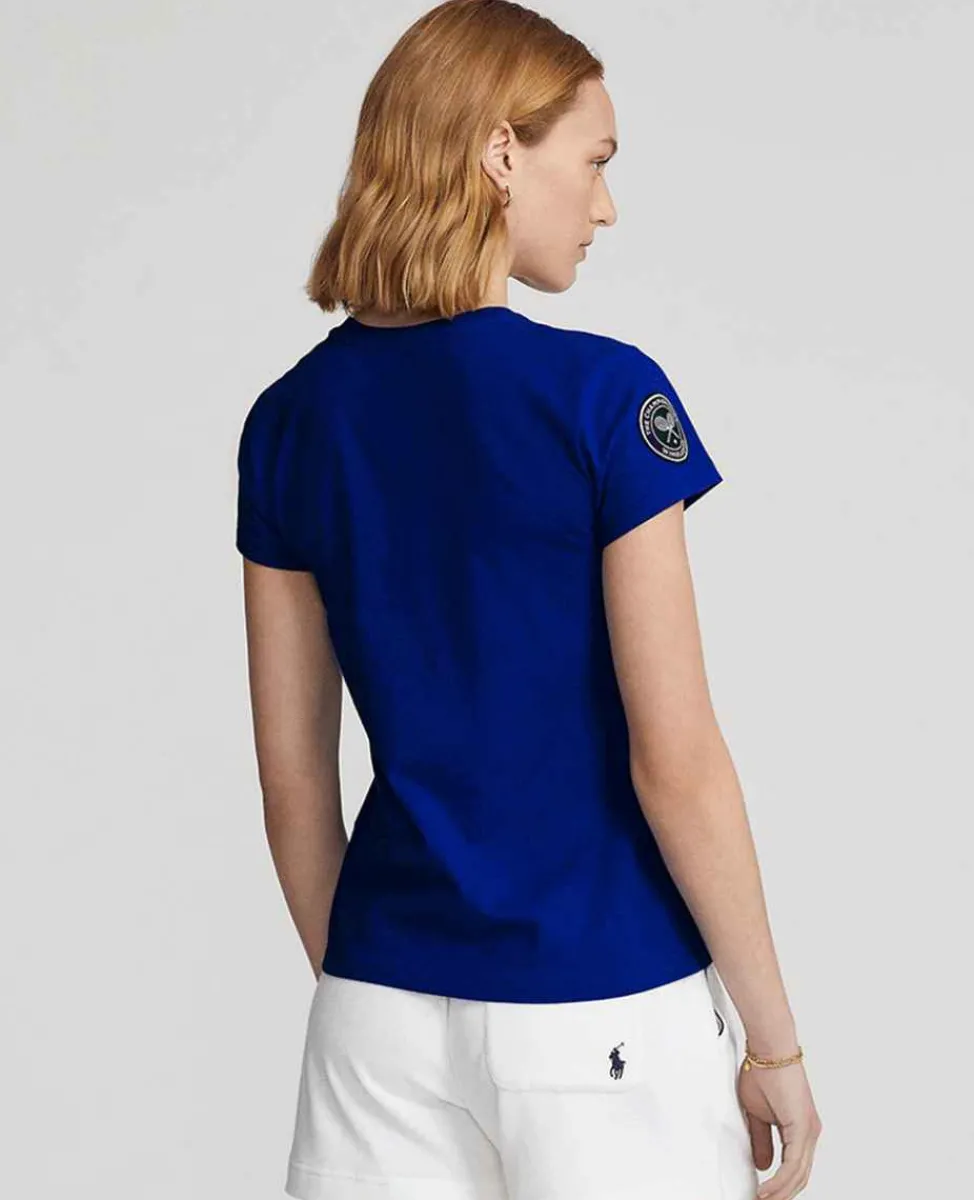 Ralph Lauren Polo Ralph Lauren*Polo Women's Graphic Cotton T-Shirt - Blue