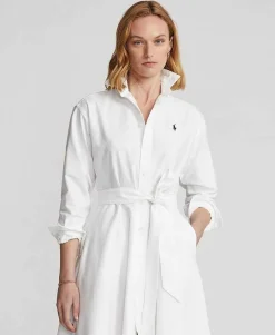 Ralph Lauren Polo Ralph Lauren*Polo Women's Belted Cotton Dress - White