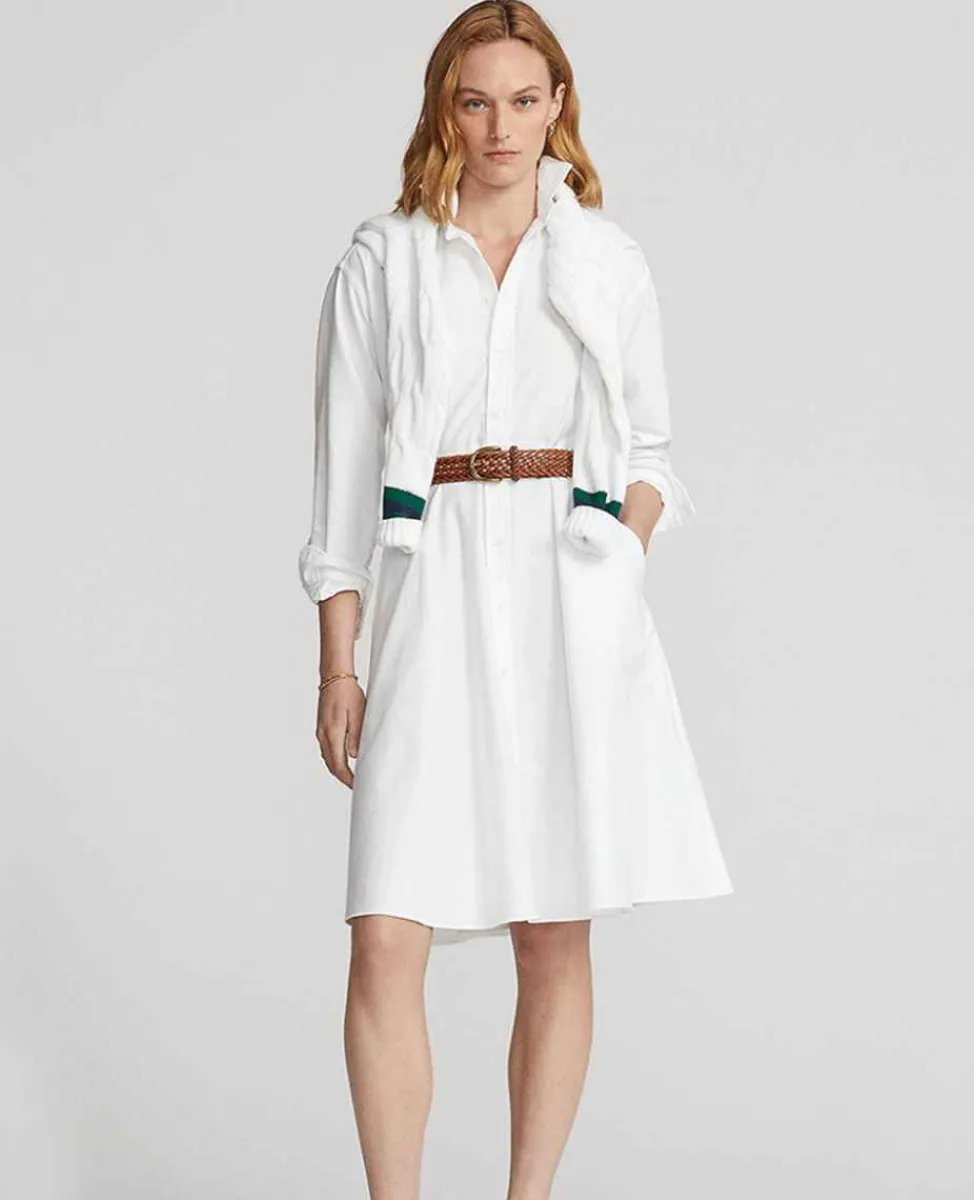 Ralph Lauren Polo Ralph Lauren*Polo Women's Belted Cotton Dress - White