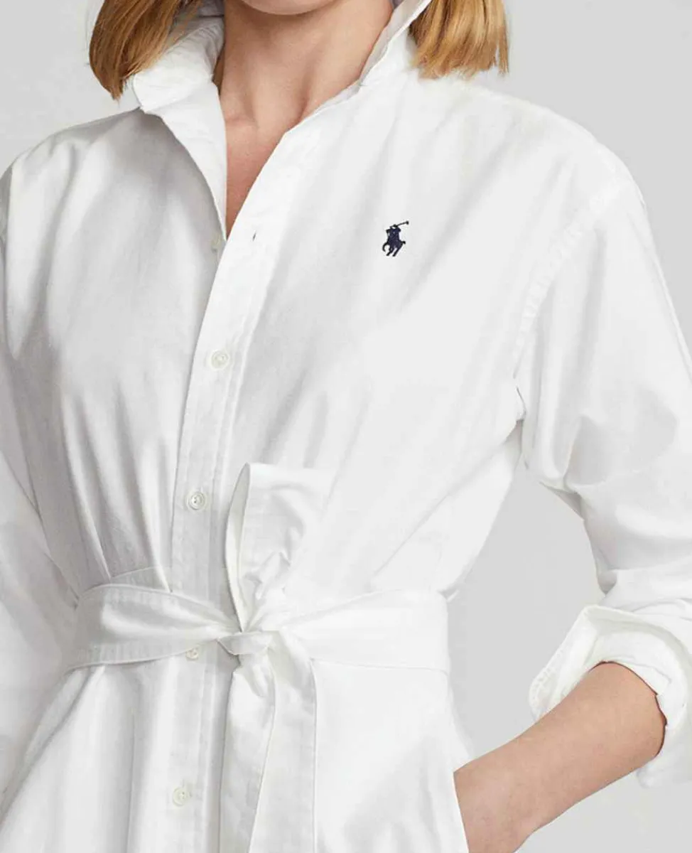 Ralph Lauren Polo Ralph Lauren*Polo Women's Belted Cotton Dress - White