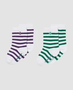 Wimbledon Socks*Socks Baby Two Pack Stripe