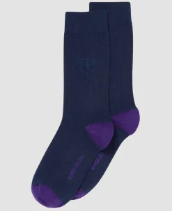 Wimbledon Socks*Socks Business - Navy & Purple