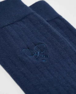 Wimbledon Socks*Socks Business - Navy & Purple