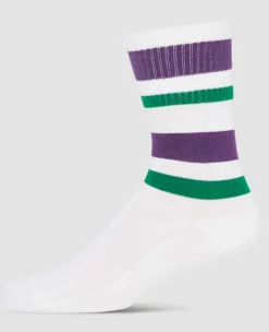 Wimbledon Socks*Socks Crew Ankle Stripe