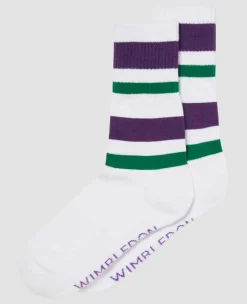 Wimbledon Socks*Socks Crew Ankle Stripe