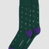 Wimbledon Socks*Socks Player- Green & Purple
