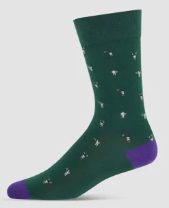 Wimbledon Socks*Socks Player- Green & Purple