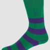 Wimbledon Socks*Socks Rugby - Green & Purple
