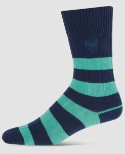 Wimbledon Socks*Socks Rugby - Navy & Green