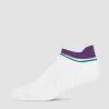 Wimbledon Socks*Socks Trainer - White & Purple