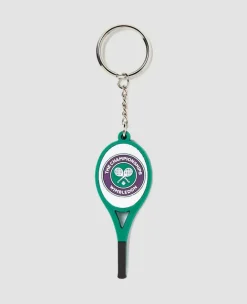 Wimbledon Keyrings*Tennis Racket Keyring - Green
