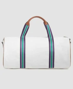 Wimbledon Travel* Clubhouse Barrel Bag - White