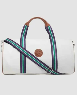 Wimbledon Travel* Clubhouse Barrel Bag - White