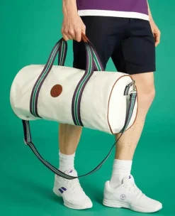 Wimbledon Travel* Clubhouse Barrel Bag - White